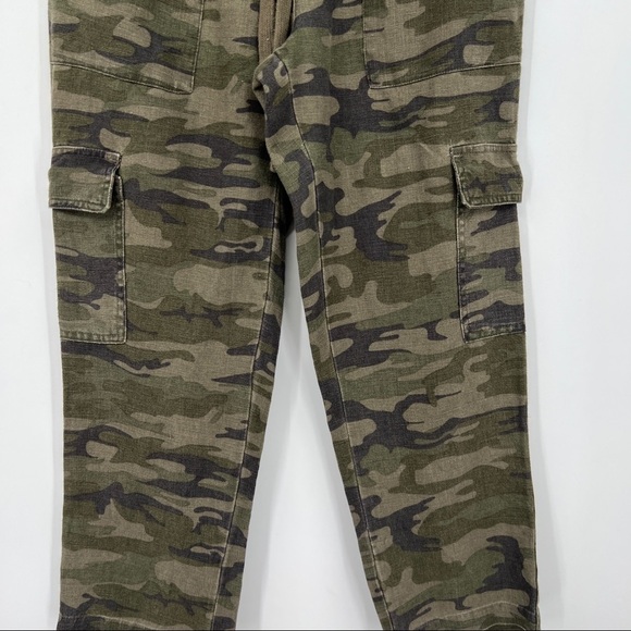 Sanctuary X Anthropologie Y2k 1990 Discoverer Linen Camouflage Cargo Pants - Picture 5 of 15
